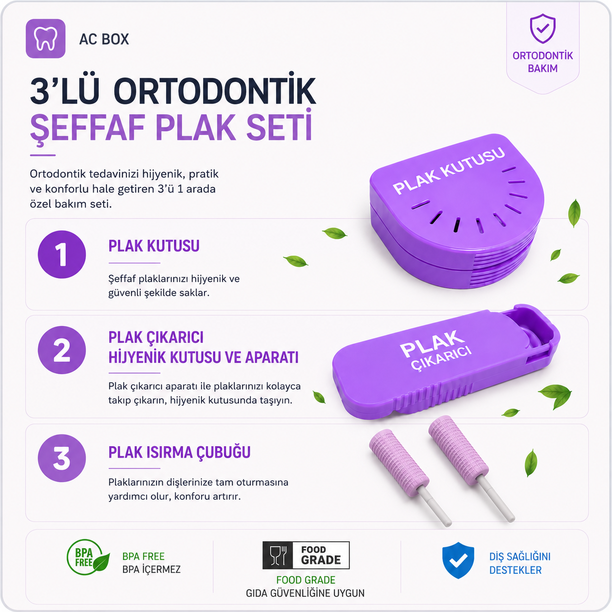 Ortodontik Şeffaf Plak Seti