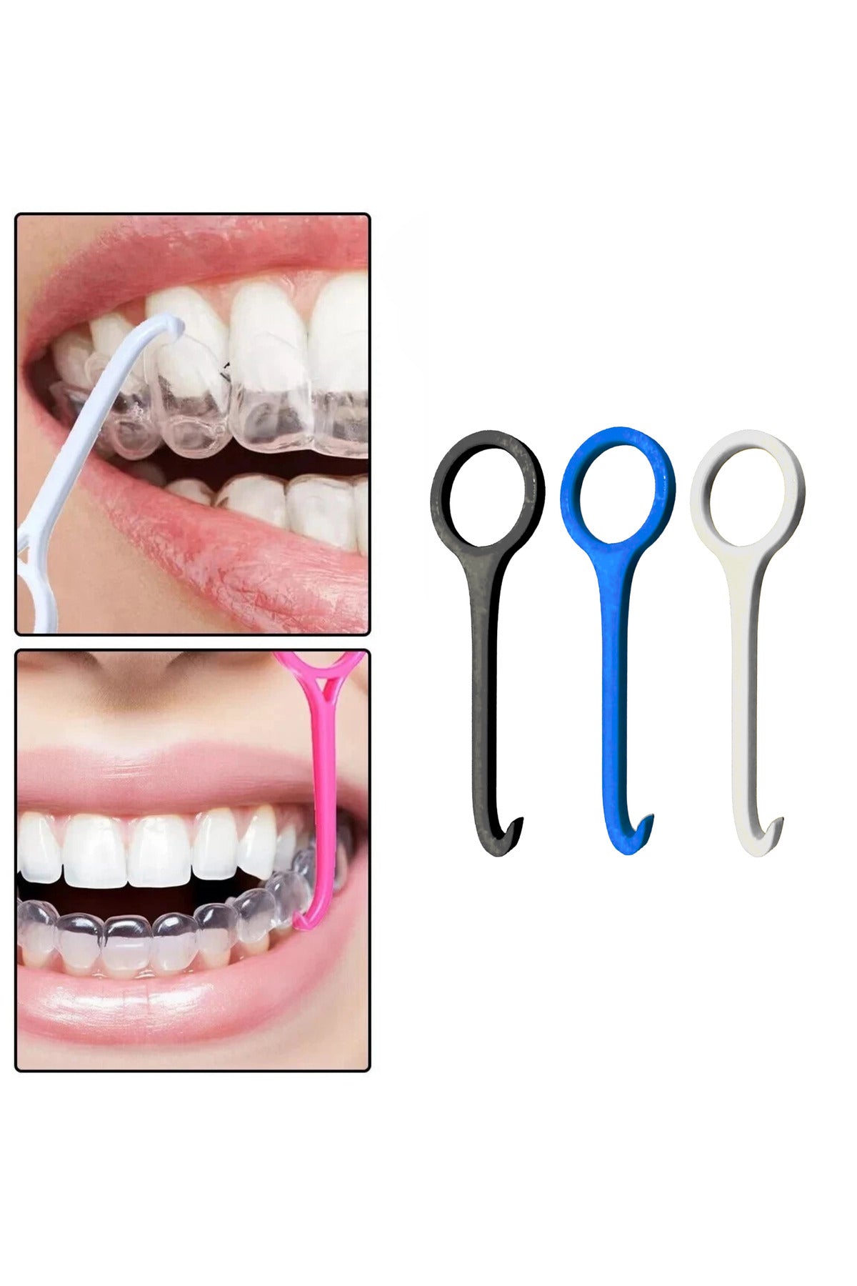 10 Adet Ortodontik Şeffaf Plak Çıkarma Aparatı 3 Adet Hijyenik Kullanım Taşıma Kutulu Set Pratik